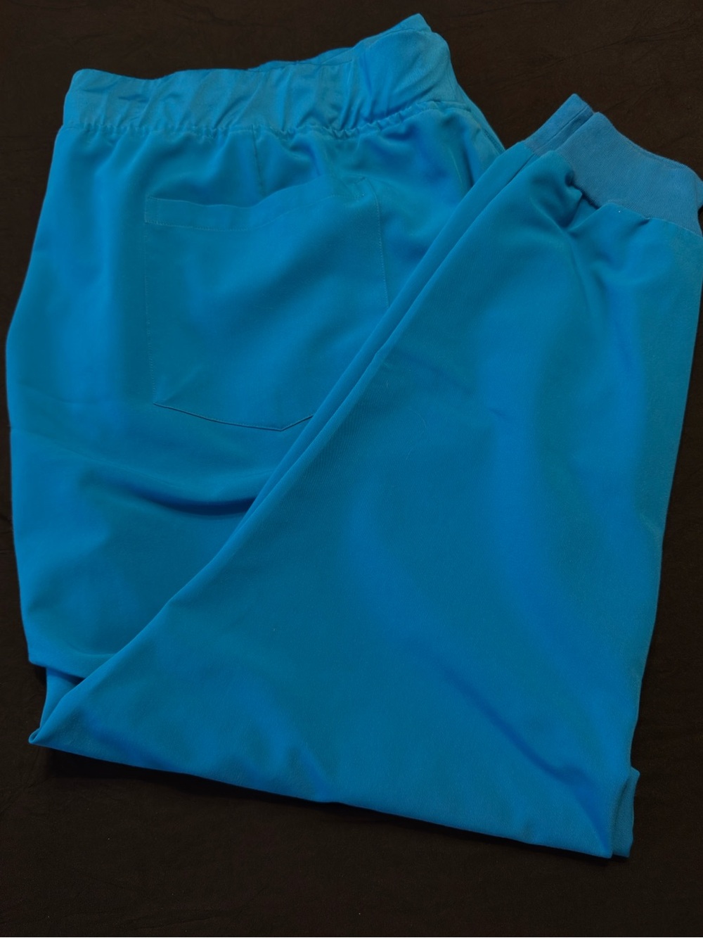 Women's Elastic Waist Medical Scrub Pants - Bright royal blue